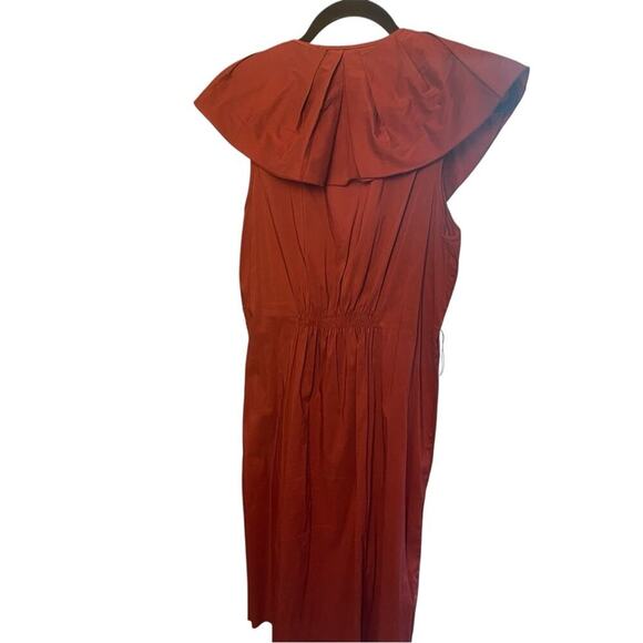 BCBGMaxAzria Deep Red Faux Wrap Dress, Special Event, Parties, Wedding Guest, S - Picture 3 of 8